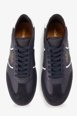 Fred Perry Zapatilla B4 embossed leather/suede Azul marino New