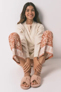 Women'secret Zapatilla casa borreguito rosa Hot