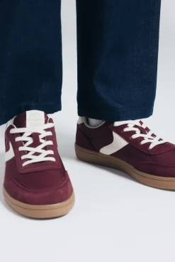 Springfield Zapatilla estilo retro burdeos New