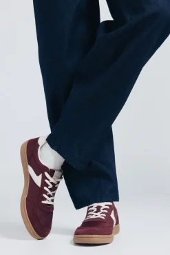 Springfield Zapatilla estilo retro burdeos New