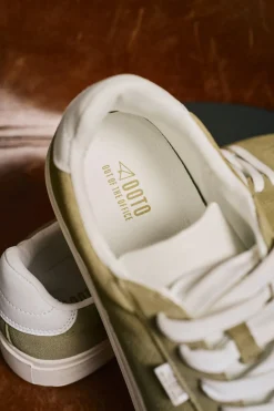 OOTO Zapatilla piel Verde oscuro Clearance