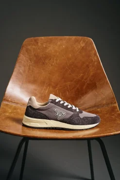 OOTO Zapatilla piel y tejido Gris Outlet