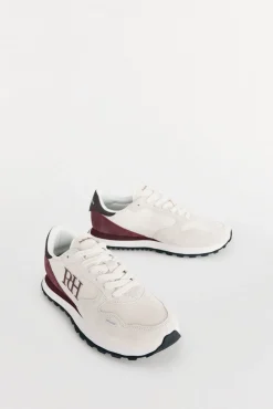 Pedro del Hierro Zapatilla piel y textil Beige New