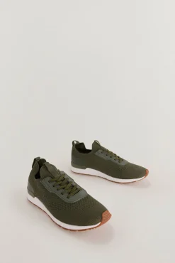 Pedro del Hierro Zapatilla textil Verde Clearance