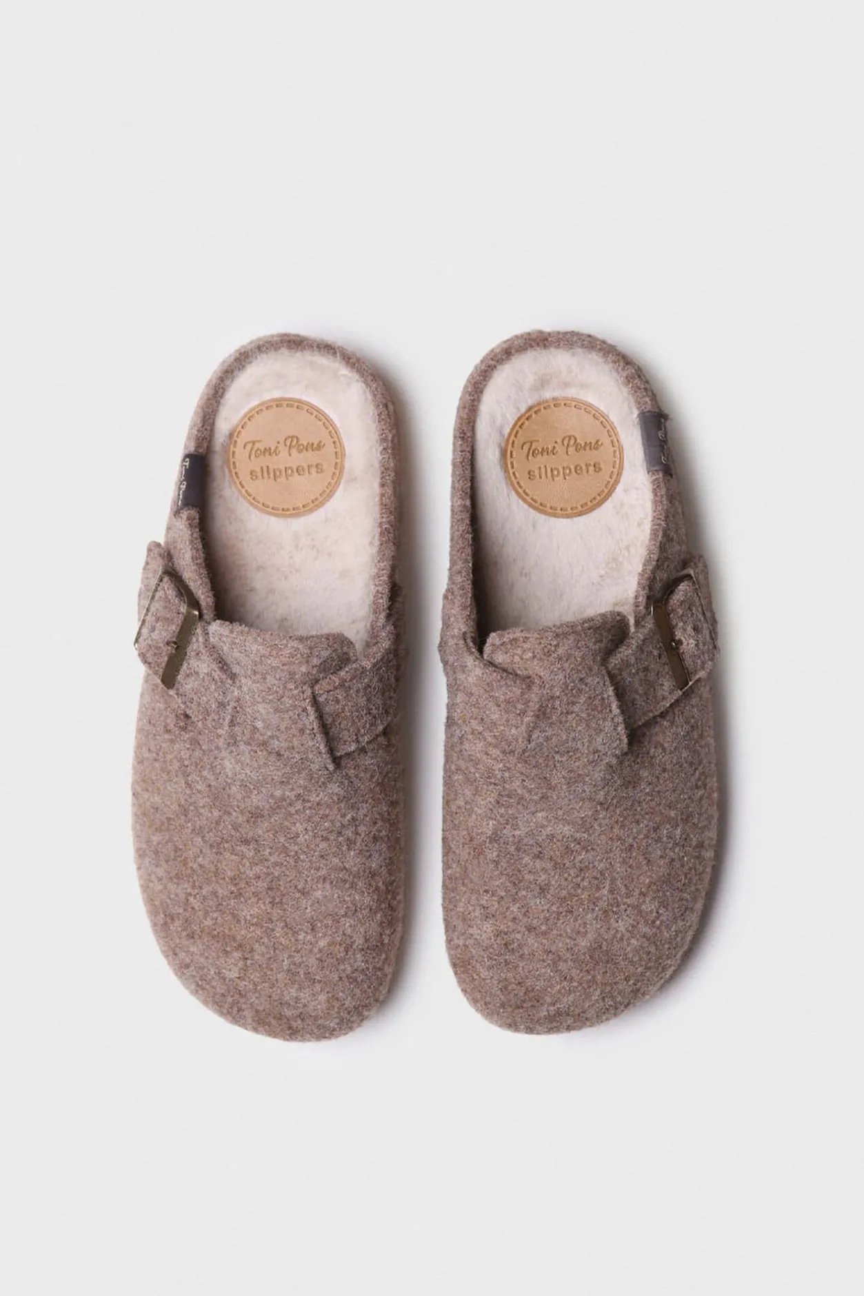 Toni Pons Zapatilla Tipo Zueco Para Mujer En Fieltro kaki New