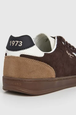 Pepe Jeans Zapatillas Ante Suela Cupsole marr&oacute;n Discount