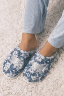 Women'secret Zapatillas casa borreguito parche oso brillo estampado Online