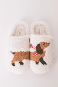 Women'secret Zapatillas casa borreguito perrito marfil Discount