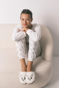 Women'secret Zapatillas casa borreguito Piolín blanco Online