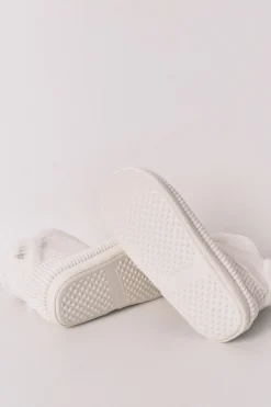 Women'secret Zapatillas casa bota canalé blanco lurex marfil Sale