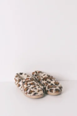 Women'secret Zapatillas casa mocasín borreguito animal print estampado Online