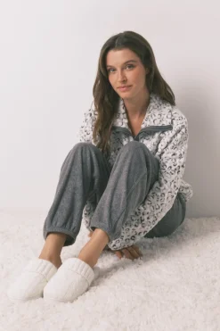 Women'secret Zapatillas casa punto tricot blanco marfil New