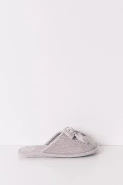 Women'secret Zapatillas cerradas chenilla gris Clearance