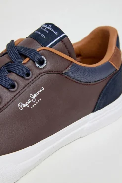 Pepe Jeans Zapatillas Clásicas Con Detalles En Ante marrón Outlet