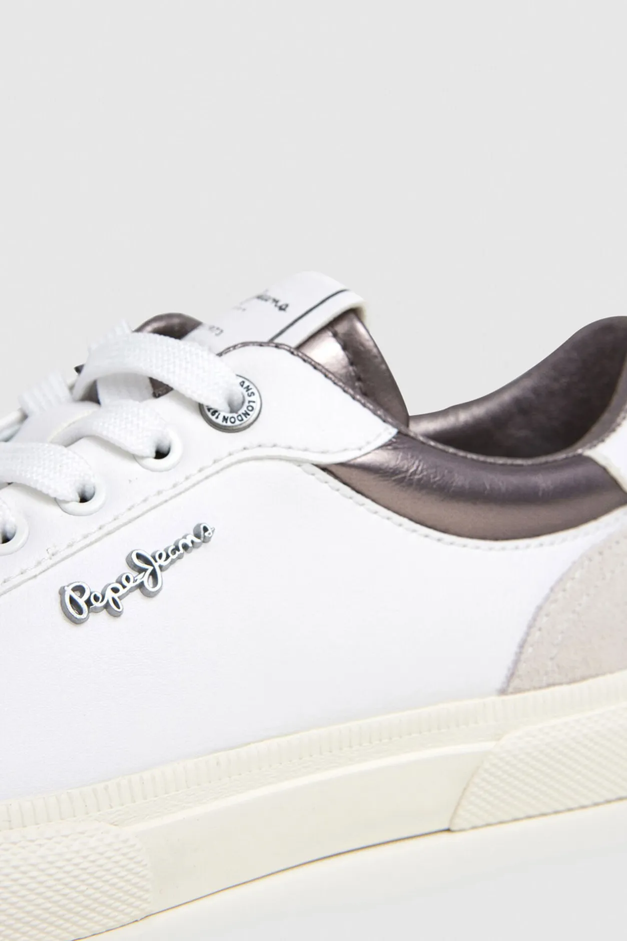Pepe Jeans Zapatillas Clásicas Con Detalles En Ante gris New