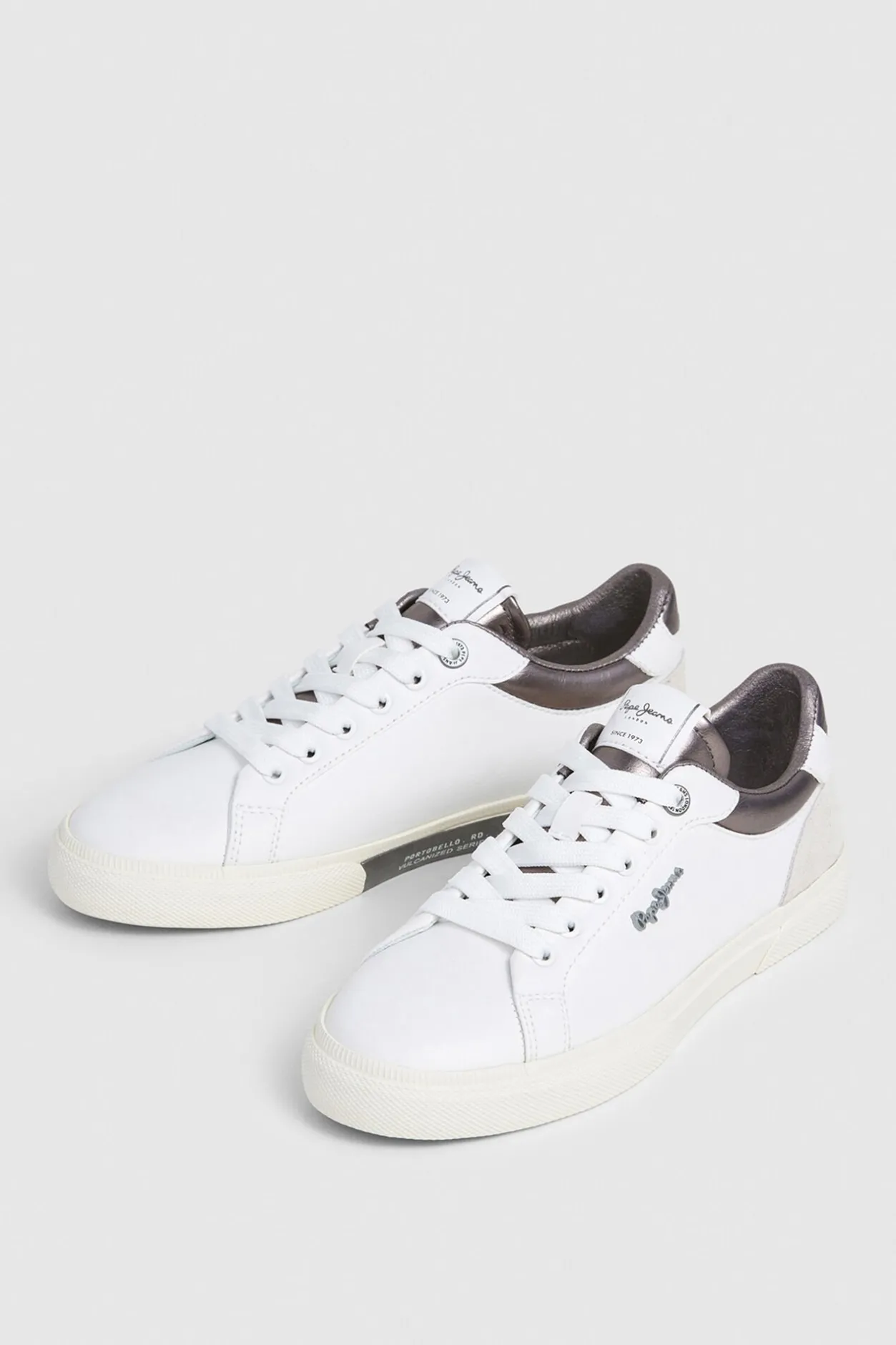 Pepe Jeans Zapatillas Clásicas Con Detalles En Ante gris New