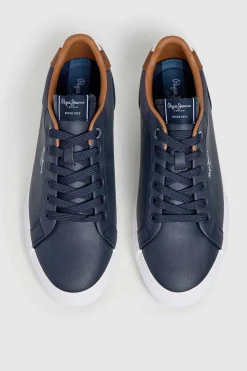 Pepe Jeans Zapatillas Clásicas Con Detalles En Ante azul Online