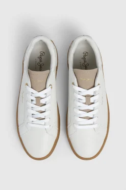 Pepe Jeans Zapatillas Con Detalle En Ante marfil Online