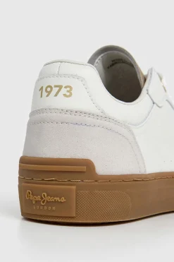Pepe Jeans Zapatillas Con Detalle En Ante marfil Online