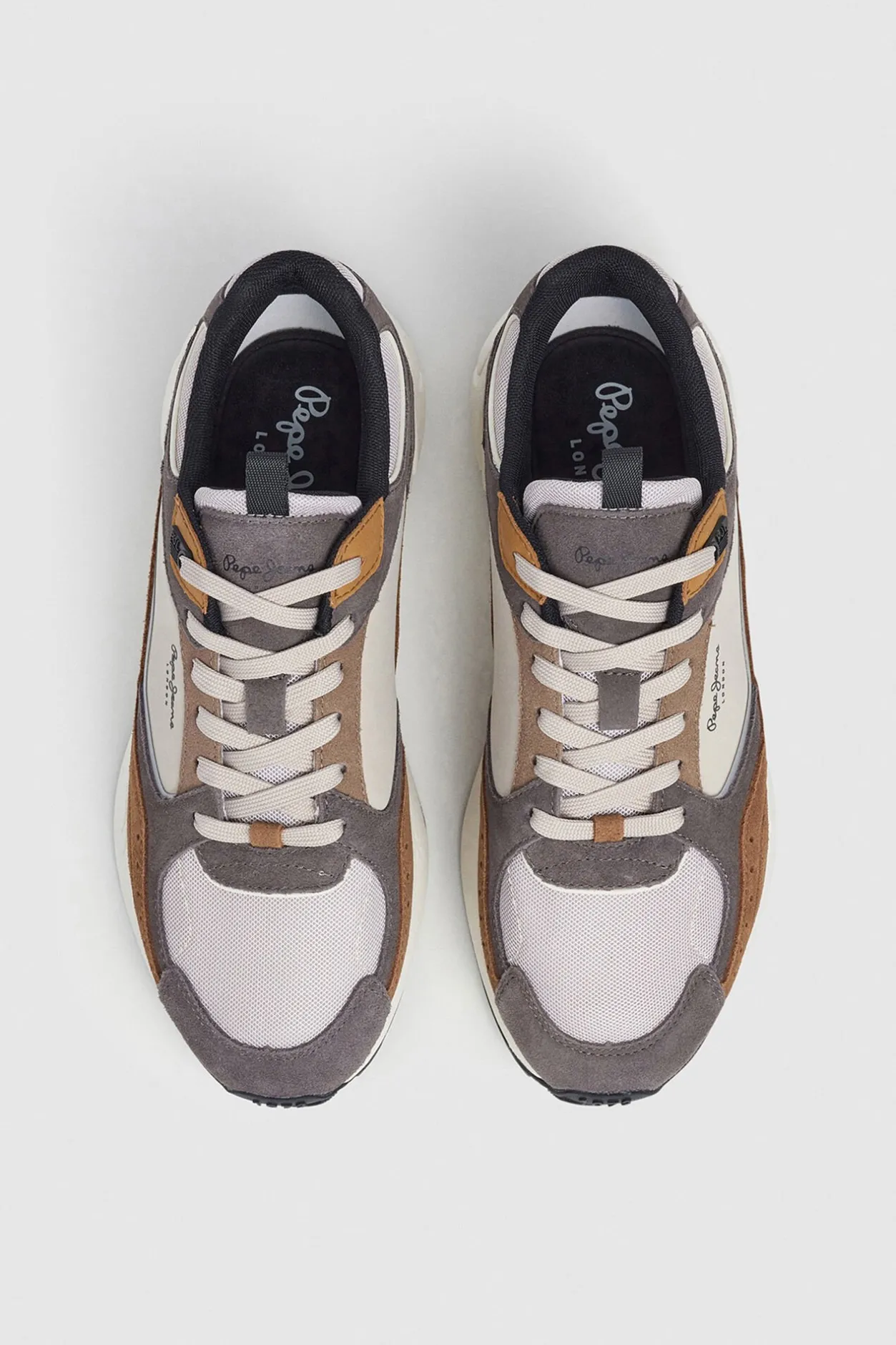 Pepe Jeans Zapatillas Con Detalles En Ante gris Online