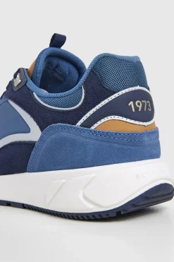 Pepe Jeans Zapatillas Con Detalles En Ante azul Outlet