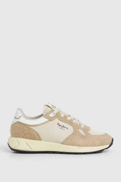 Pepe Jeans Zapatillas Con Detalles En Ante marfil Best