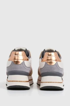 Pepe Jeans Zapatillas de ante y glitter nude Best