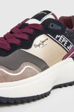 Pepe Jeans Zapatillas detalle brillos nude New