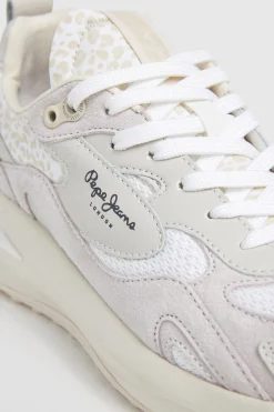 Pepe Jeans Zapatillas Detalles Animal Print marfil New