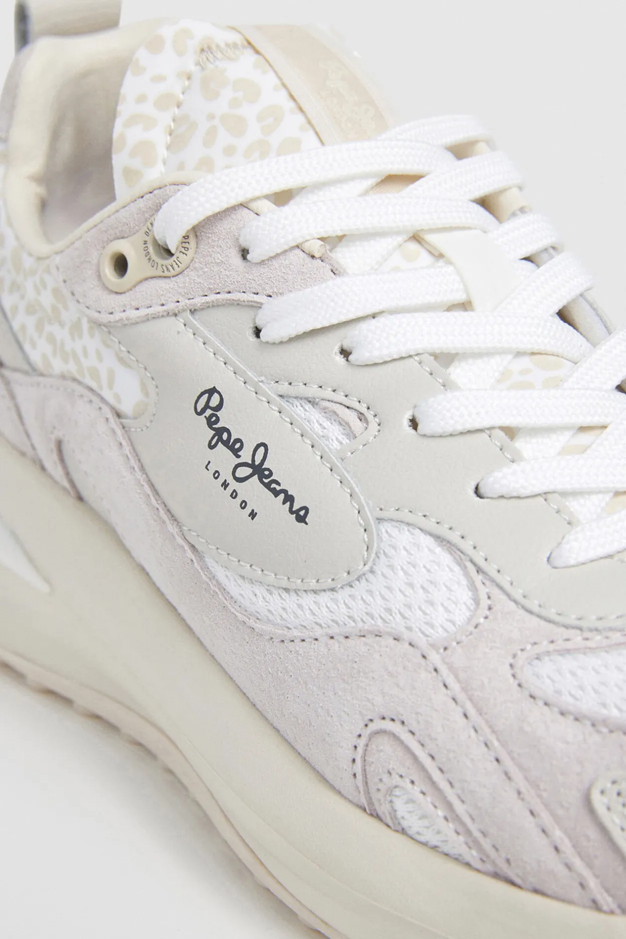 Pepe Jeans Zapatillas Detalles Animal Print marfil New