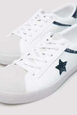 Springfield Zapatillas estrella brillo blanco Clearance
