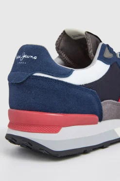 Pepe Jeans Zapatillas Running Con Detalles En Ante azul Online