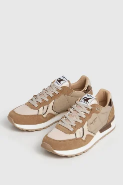 Pepe Jeans Zapatillas Running Retro kaki Clearance