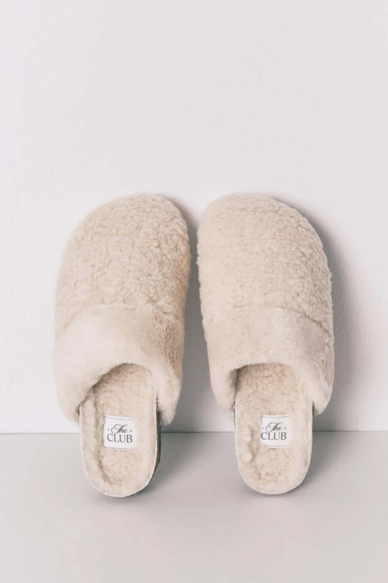 Women'secret Zapatillas tipo zueco borreguito beige marfil Best