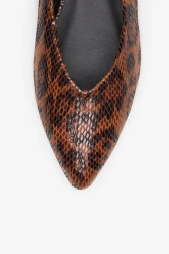 Cortefiel Zapato bailarina Estampado marr&oacute;n Hot