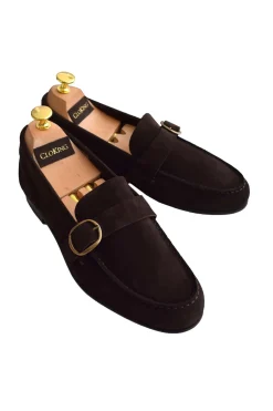 Cloking Zapato Mocasín Hebilla Ante Marr&oacute;n Discount