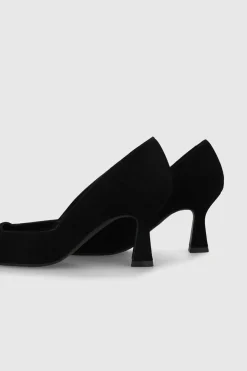 Lodi Zapatos de salón ante con escote cuadrado Negro Clearance