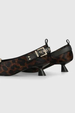 Lodi Zapatos de salón en piel efecto animal print con adornos Estampado marr&oacute;n
