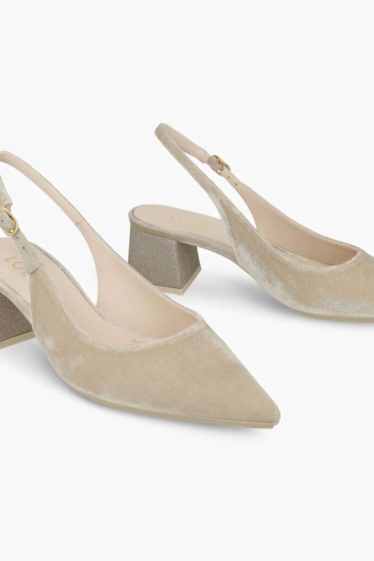 Lodi Zapatos de salón en terciopelo Beige Hot