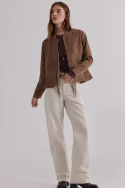 Hoss Intropia Zia. Chaqueta con tachuelas Kaki New