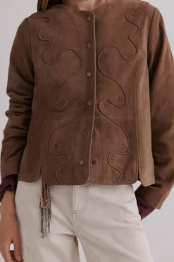 Hoss Intropia Zia. Chaqueta con tachuelas Kaki New