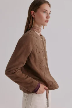 Hoss Intropia Zia. Chaqueta con tachuelas Kaki New